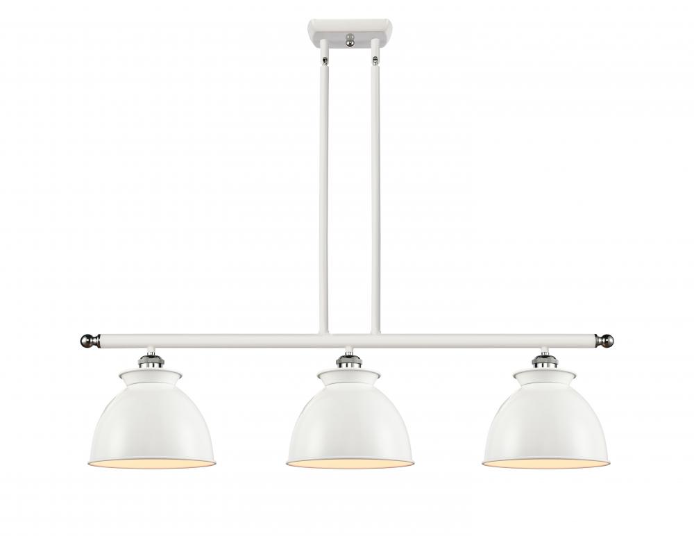 Adirondack - 3 Light - 36 inch - White Polished Chrome - Cord hung - Island Light