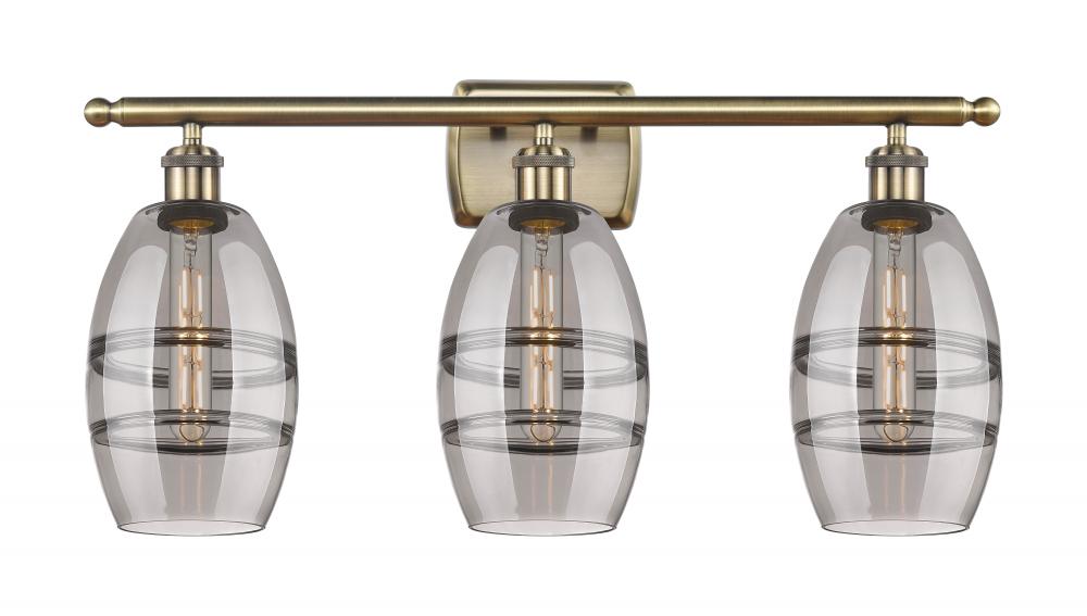 Vaz - 3 Light - 26 inch - Antique Brass - Bath Vanity Light