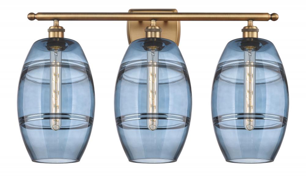Vaz - 3 Light - 28 inch - Brushed Brass - Bath Vanity Light