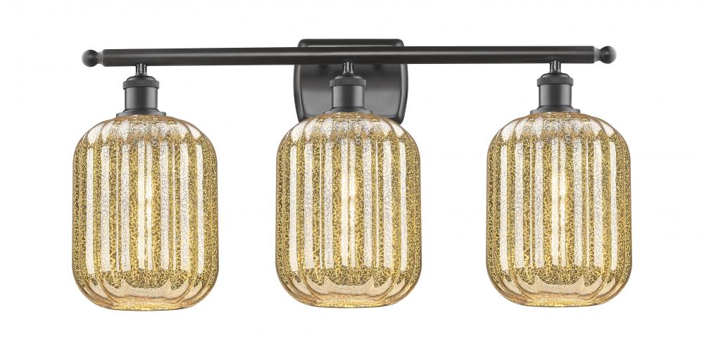 Preston Cylinder - 3 Light - 27 inch - Oil Rubbed Bronze - Bath Vanity Light