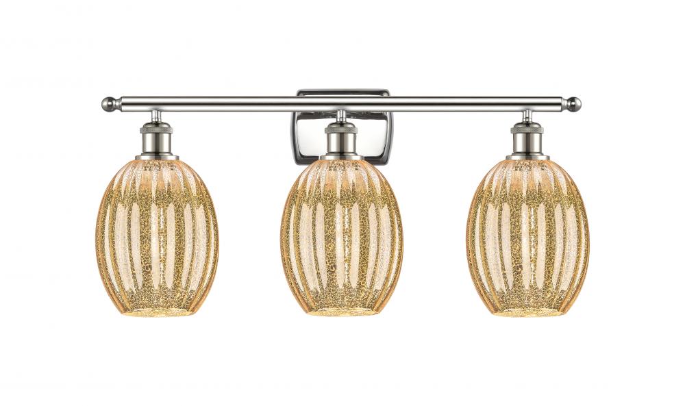 Preston Bulb - 3 Light - 26 inch - Polished Nickel - Bath Vanity Light
