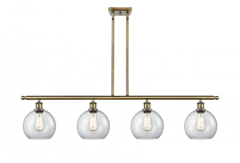 Athens - 4 Light - 48 inch - Antique Brass - Cord hung - Island Light