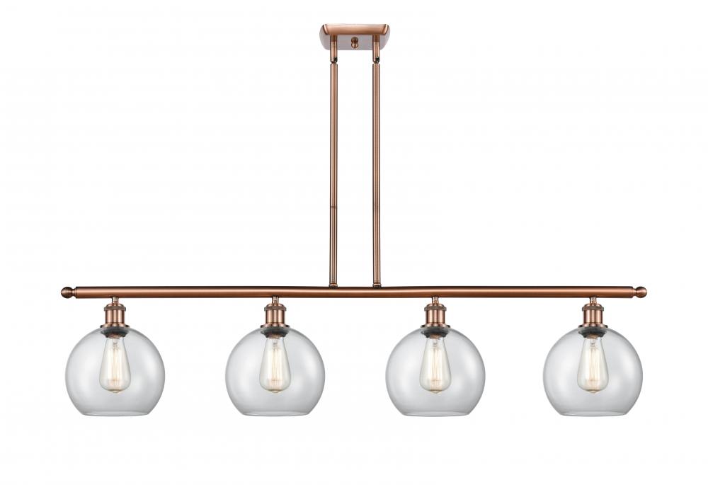 Athens - 4 Light - 48 inch - Antique Copper - Cord hung - Island Light
