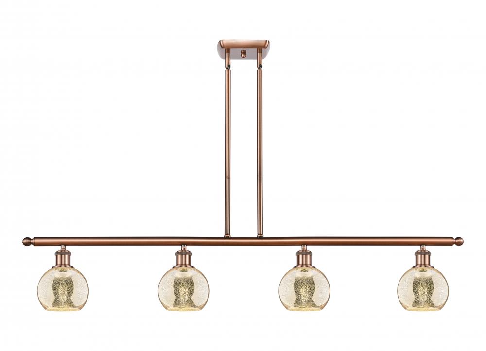 Athens - 4 Light - 48 inch - Antique Copper - Cord hung - Island Light