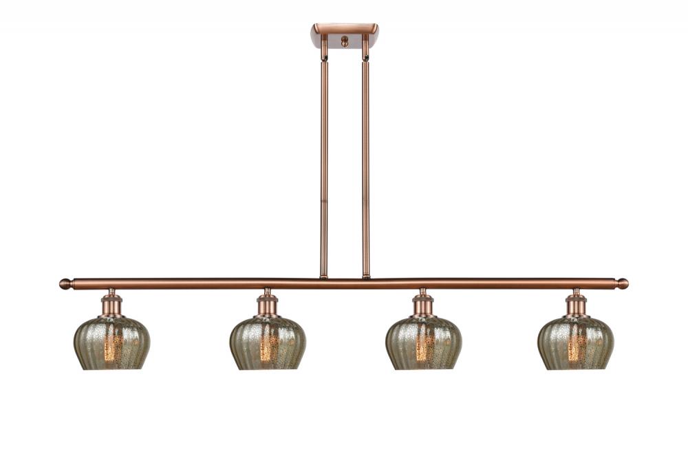 Fenton - 4 Light - 48 inch - Antique Copper - Cord hung - Island Light