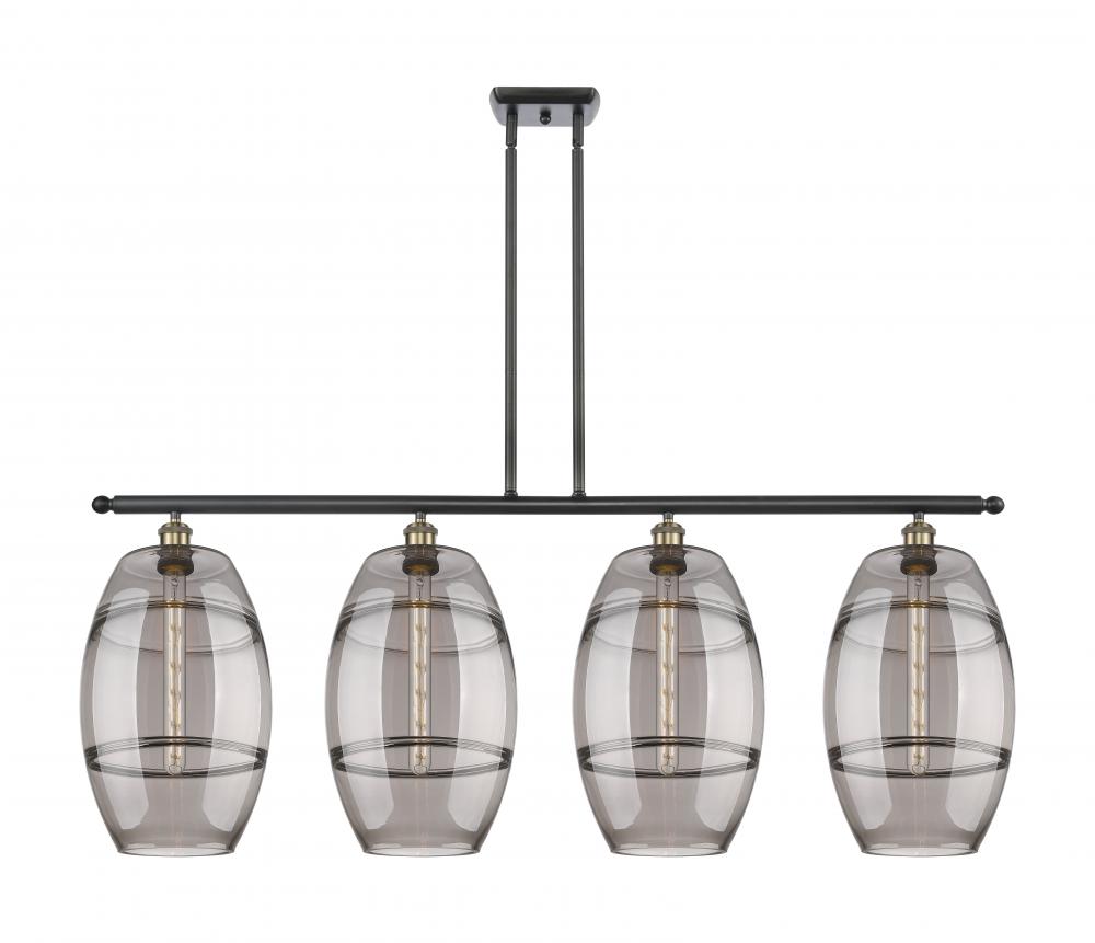 Vaz - 4 Light - 48 inch - Black Antique Brass - Cord hung - Island Light