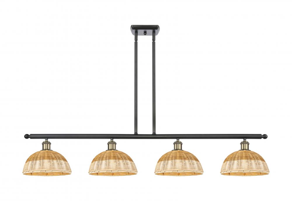 Bristol Natural II - 4 Light - 48 inch - Black Antique Brass - Stem Hung - Island Light