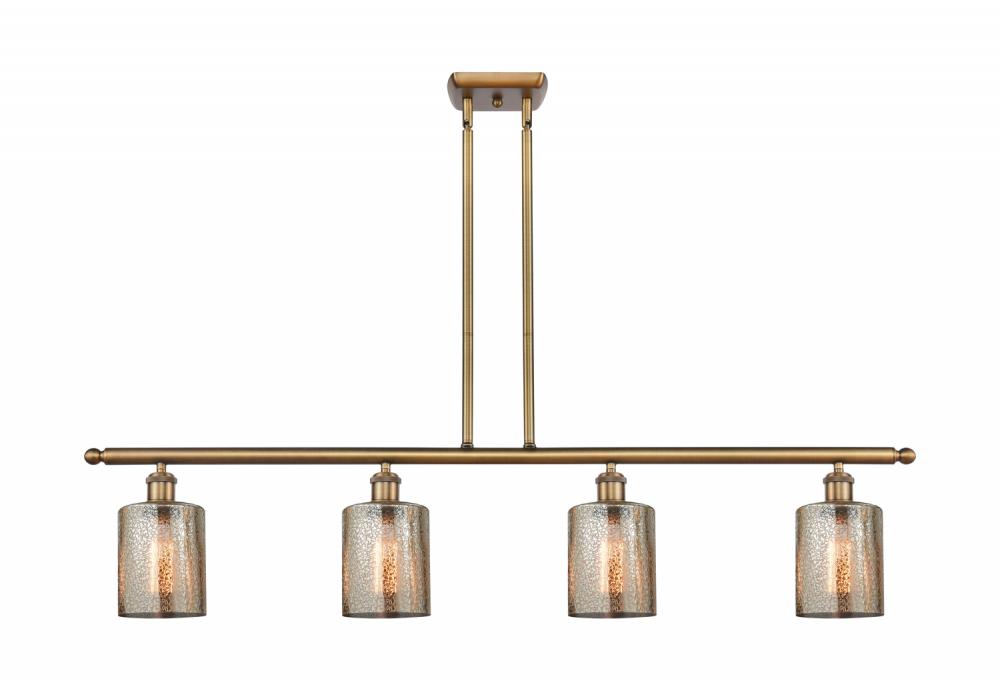 Cobbleskill - 4 Light - 48 inch - Brushed Brass - Cord hung - Island Light