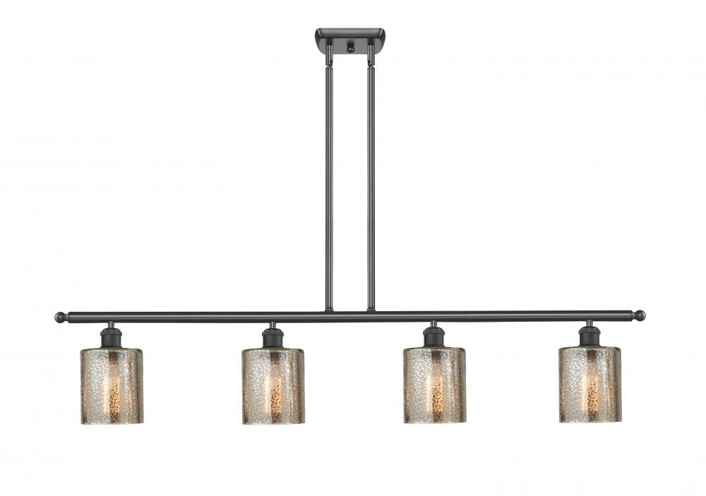 Cobbleskill - 4 Light - 48 inch - Matte Black - Cord hung - Island Light