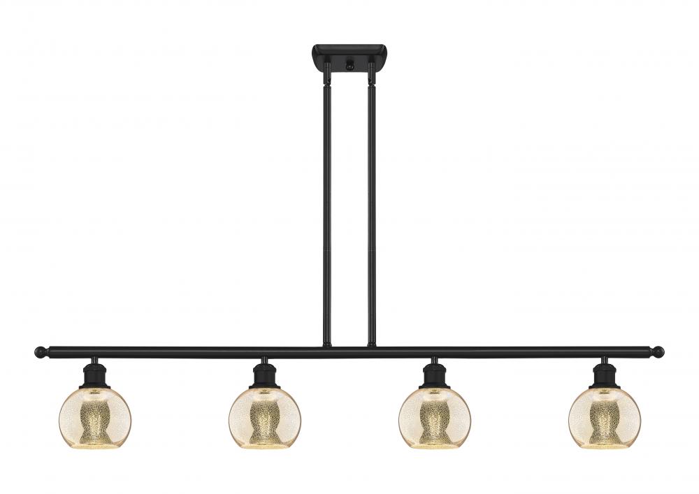 Athens - 4 Light - 48 inch - Matte Black - Cord hung - Island Light