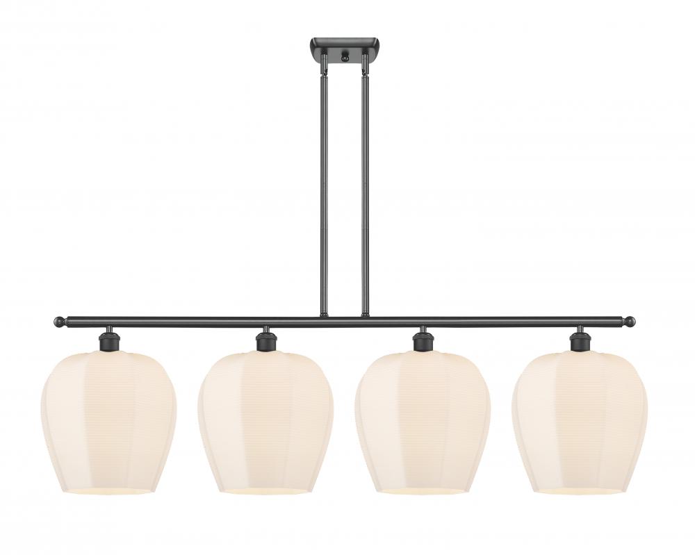 Norfolk - 4 Light - 50 inch - Matte Black - Cord hung - Island Light