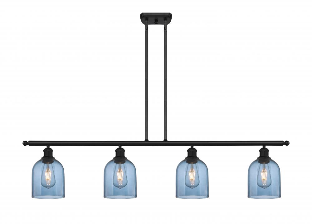 Bella - 4 Light - 48 inch - Matte Black - Cord hung - Island Light