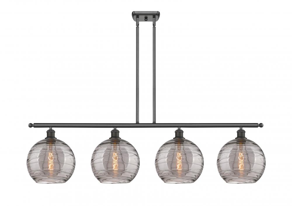 Athens Deco Swirl - 4 Light - 48 inch - Oil Rubbed Bronze - Cord hung - Island Light