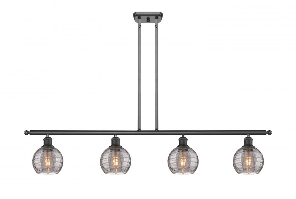 Athens Deco Swirl - 4 Light - 48 inch - Oil Rubbed Bronze - Cord hung - Island Light