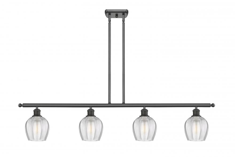 Norfolk - 4 Light - 48 inch - Oil Rubbed Bronze - Cord hung - Island Light