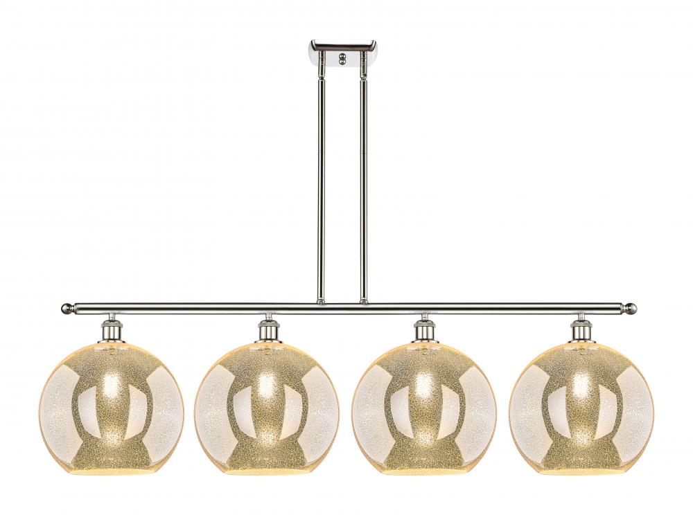 Athens - 4 Light - 50 inch - Polished Nickel - Stem Hung - Island Light