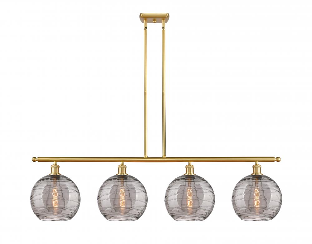 Athens Deco Swirl - 4 Light - 48 inch - Satin Gold - Cord hung - Island Light