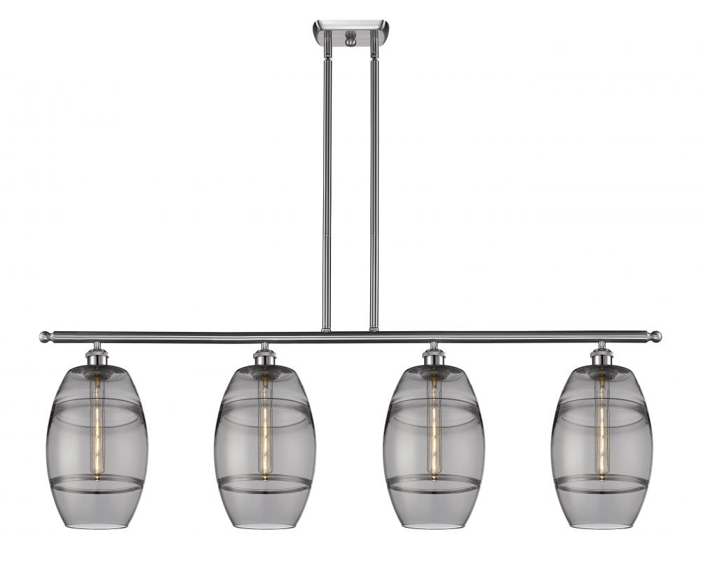 Vaz - 4 Light - 48 inch - Brushed Satin Nickel - Cord hung - Island Light