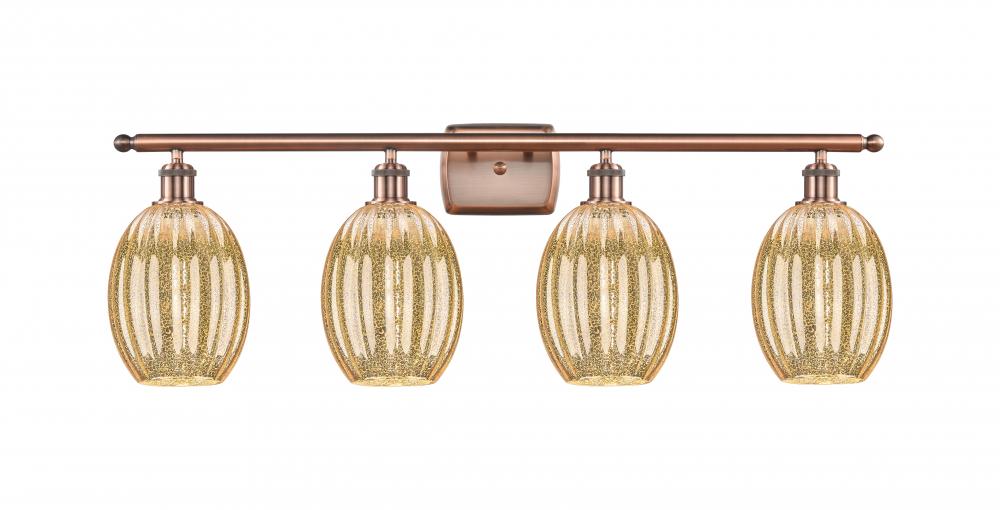 Preston Bulb - 4 Light - 36 inch - Antique Copper - Bath Vanity Light