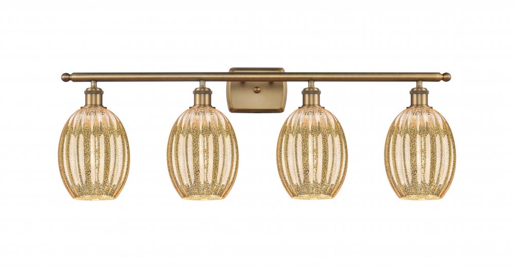 Preston Bulb - 4 Light - 36 inch - Brushed Brass - Bath Vanity Light