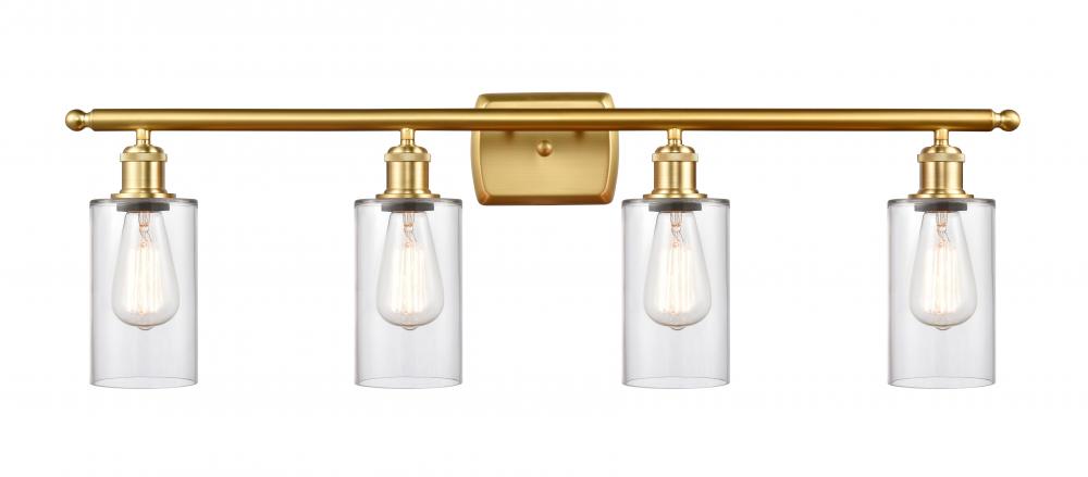 Clymer - 4 Light - 34 inch - Satin Gold - Bath Vanity Light