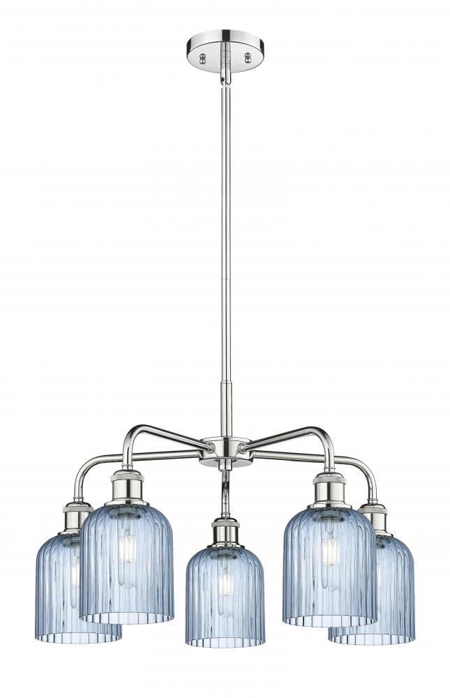 Bridal Veil - 5 Light - 23 inch - Polished Chrome - Chandelier