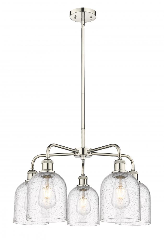 Bella - 5 Light - 24 inch - Polished Nickel - Chandelier