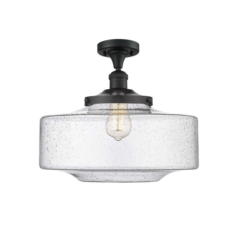 Bridgeton - 1 Light - 16 inch - Matte Black - Semi-Flush Mount
