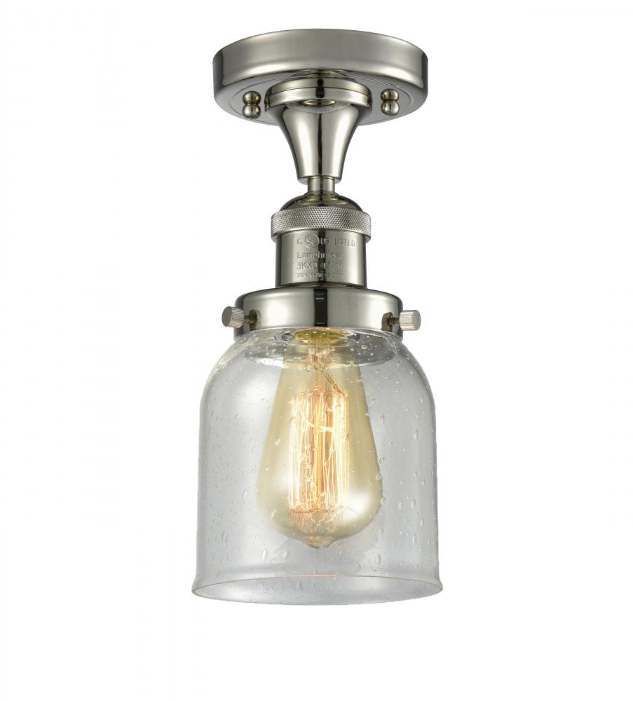Bell - 1 Light - 5 inch - Polished Nickel - Semi-Flush Mount