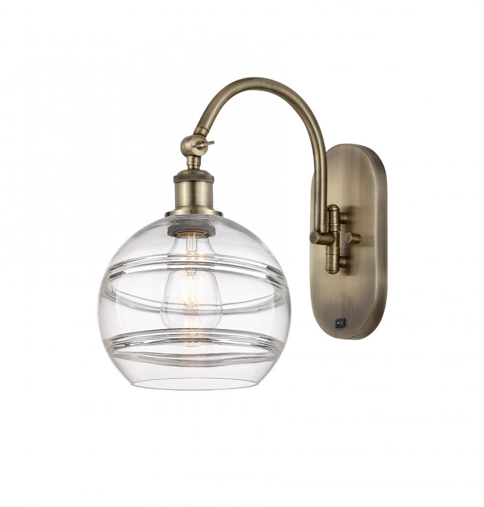 Rochester - 1 Light - 8 inch - Antique Brass - Adjustable Swing Arm