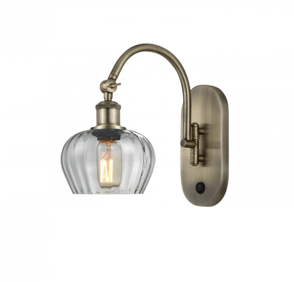 Fenton - 1 Light - 7 inch - Antique Brass - Adjustable Swing Arm