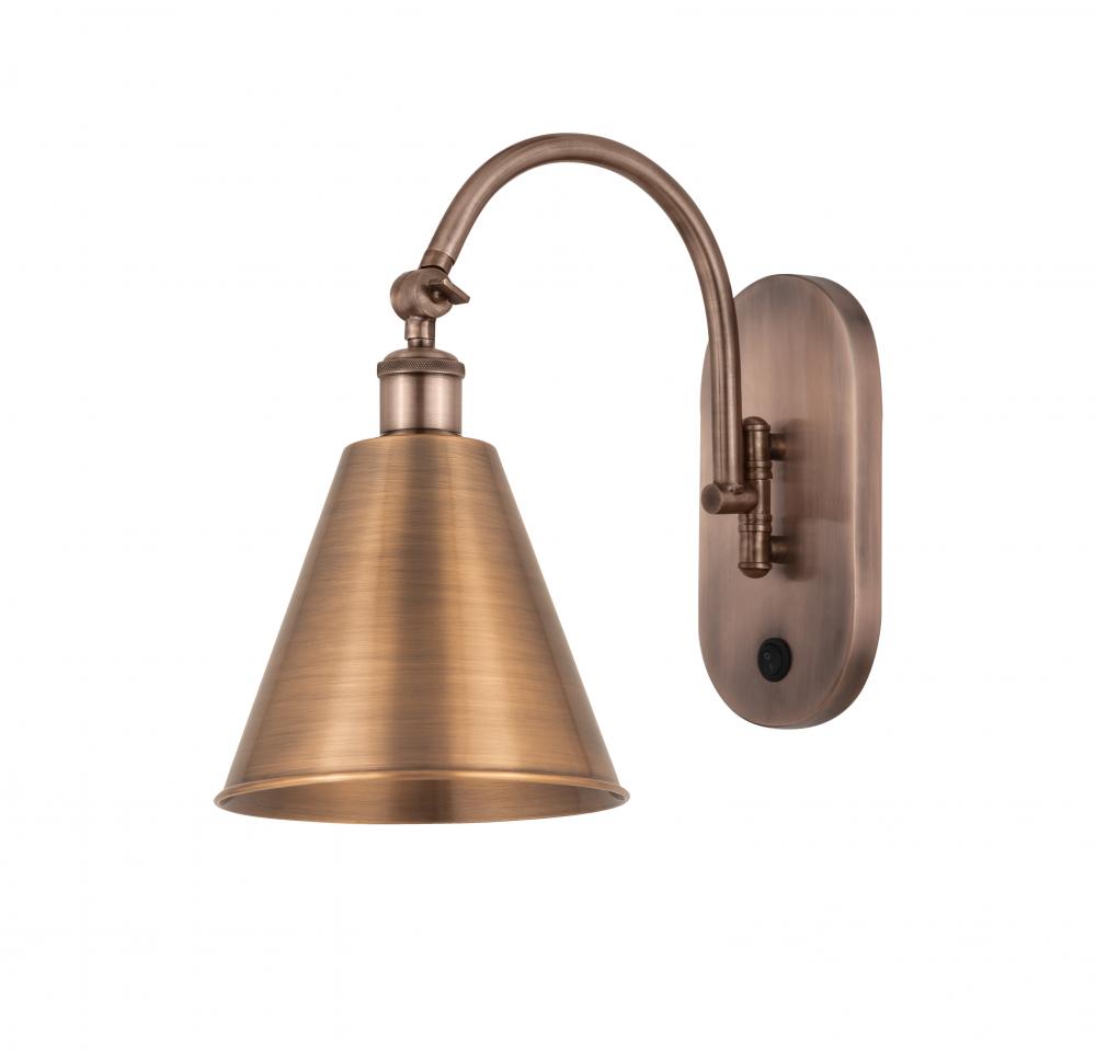 Berkshire - 1 Light - 8 inch - Antique Copper - Adjustable Swing Arm