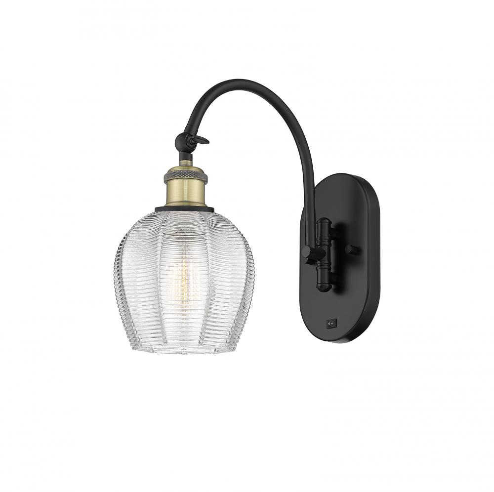 Norfolk - 1 Light - 6 inch - Black Antique Brass - Adjustable Swing Arm