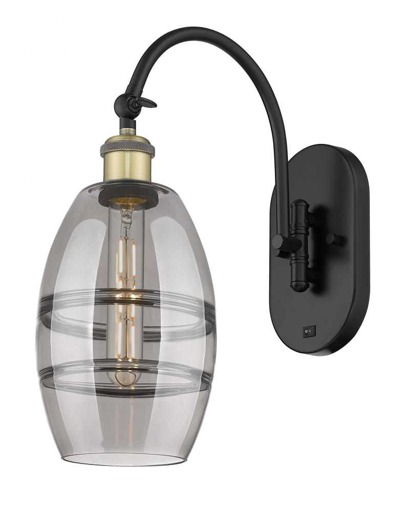 Vaz - 1 Light - 6 inch - Black Antique Brass - Adjustable Swing Arm