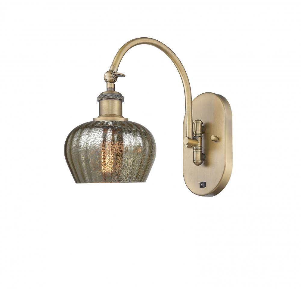 Fenton - 1 Light - 7 inch - Brushed Brass - Adjustable Swing Arm