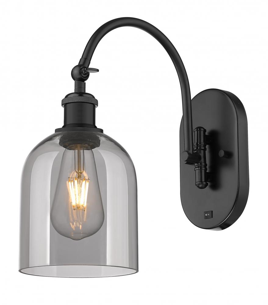 Bella - 1 Light - 6 inch - Matte Black - Adjustable Swing Arm