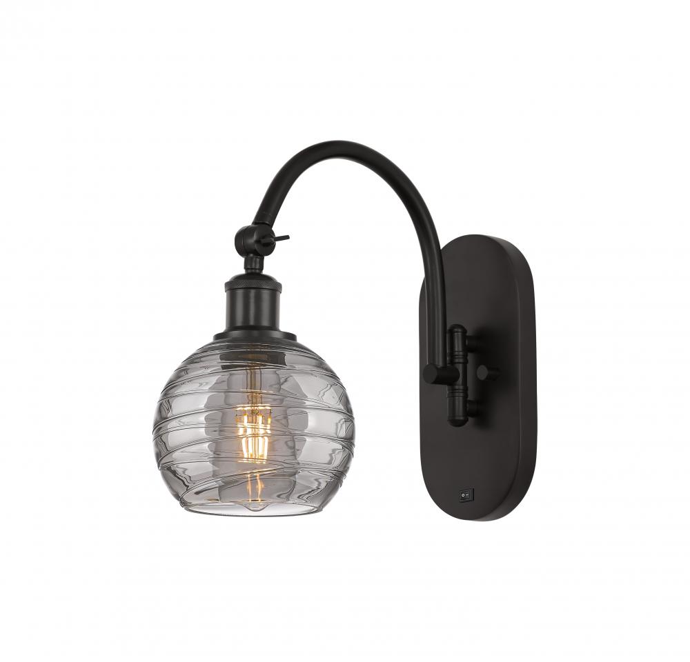 Athens Deco Swirl - 1 Light - 6 inch - Oil Rubbed Bronze - Adjustable Swing Arm