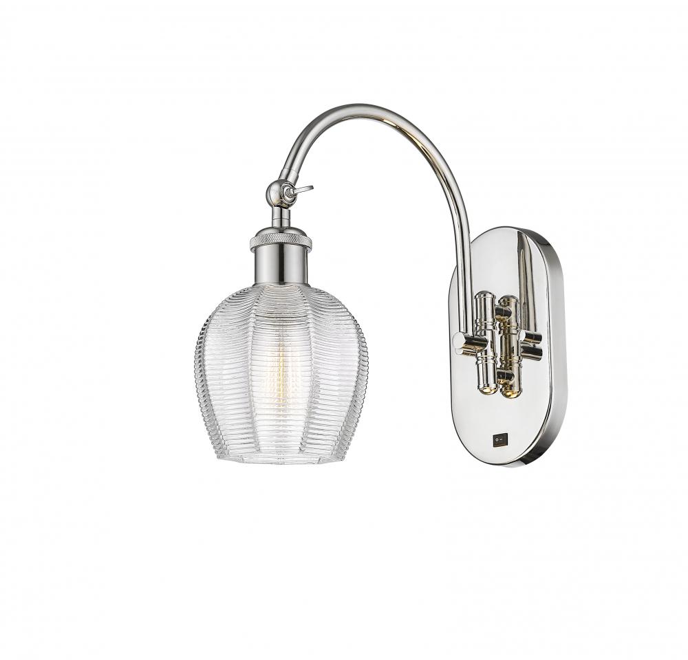 Norfolk - 1 Light - 6 inch - Polished Nickel - Adjustable Swing Arm