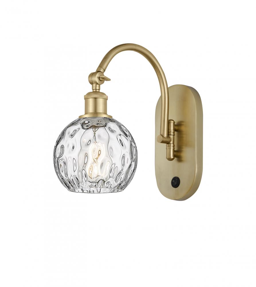 Athens Water Glass - 1 Light - 6 inch - Satin Gold - Adjustable Swing Arm