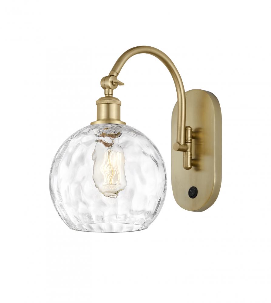 Athens Water Glass - 1 Light - 8 inch - Satin Gold - Adjustable Swing Arm