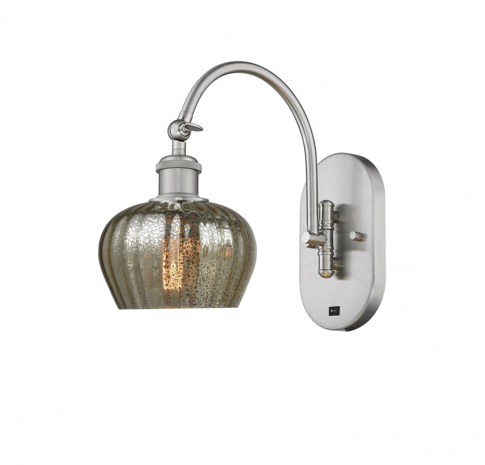 Fenton - 1 Light - 7 inch - Brushed Satin Nickel - Adjustable Swing Arm