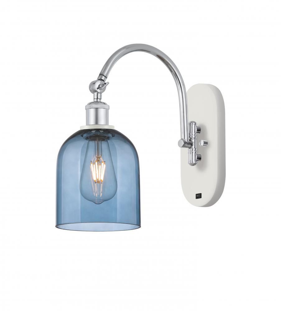 Bella - 1 Light - 6 inch - White Polished Chrome - Adjustable Swing Arm