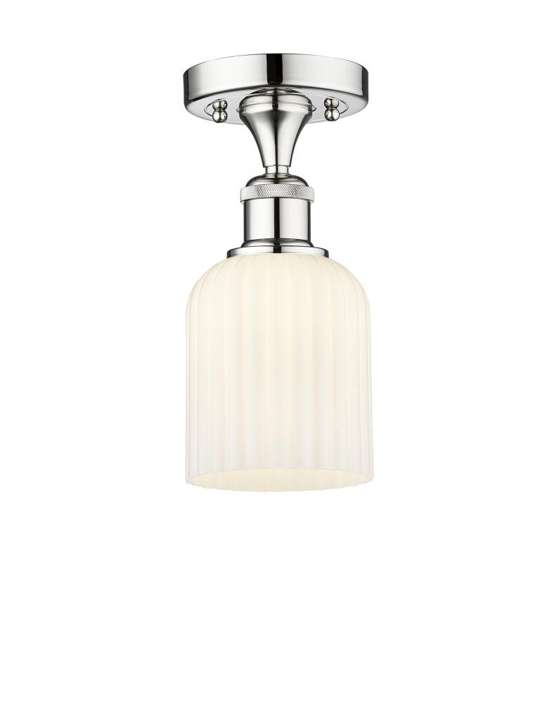 Bridal Veil - 1 Light - 5 inch - Polished Chrome - Semi-Flush Mount