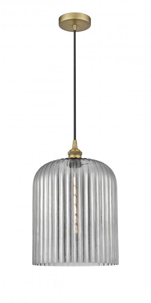 Bridal Veil - 1 Light - 5 inch - Brushed Brass - Cord hung - Mini Pendant