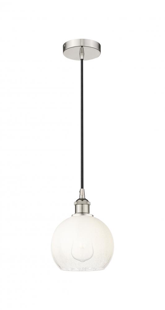 Brookhaven Globe - 1 Light - 8 inch - Polished Nickel - Cord hung - Mini Pendant