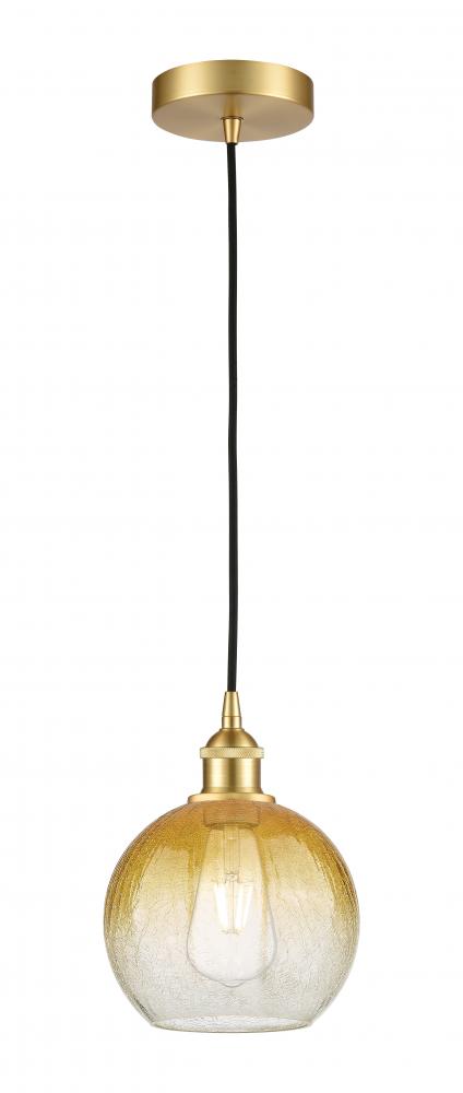 Brookhaven Globe - 1 Light - 8 inch - Satin Gold - Cord hung - Mini Pendant