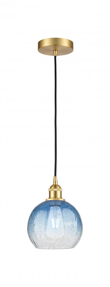 Brookhaven Globe - 1 Light - 8 inch - Satin Gold - Cord hung - Mini Pendant