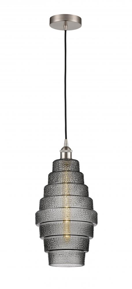 Cascade - 1 Light - 8 inch - Brushed Satin Nickel - Cord hung - Mini Pendant