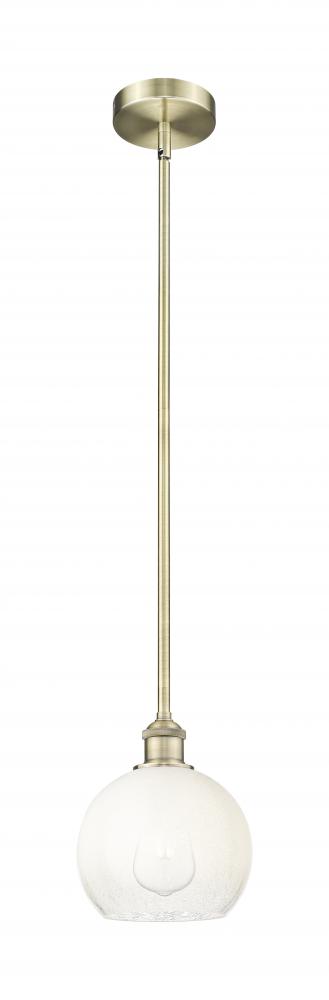 Brookhaven Globe - 1 Light - 8 inch - Antique Brass - Stem hung - Mini Pendant