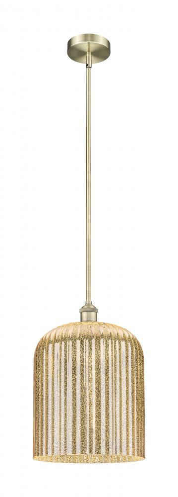 Bridal Veil - 1 Light - 5 inch - Antique Brass - Cord hung - Mini Pendant